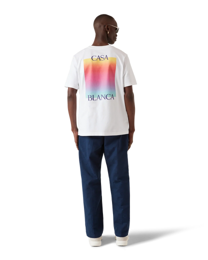 T-shirt à manches courtes avec logo carré dégradé