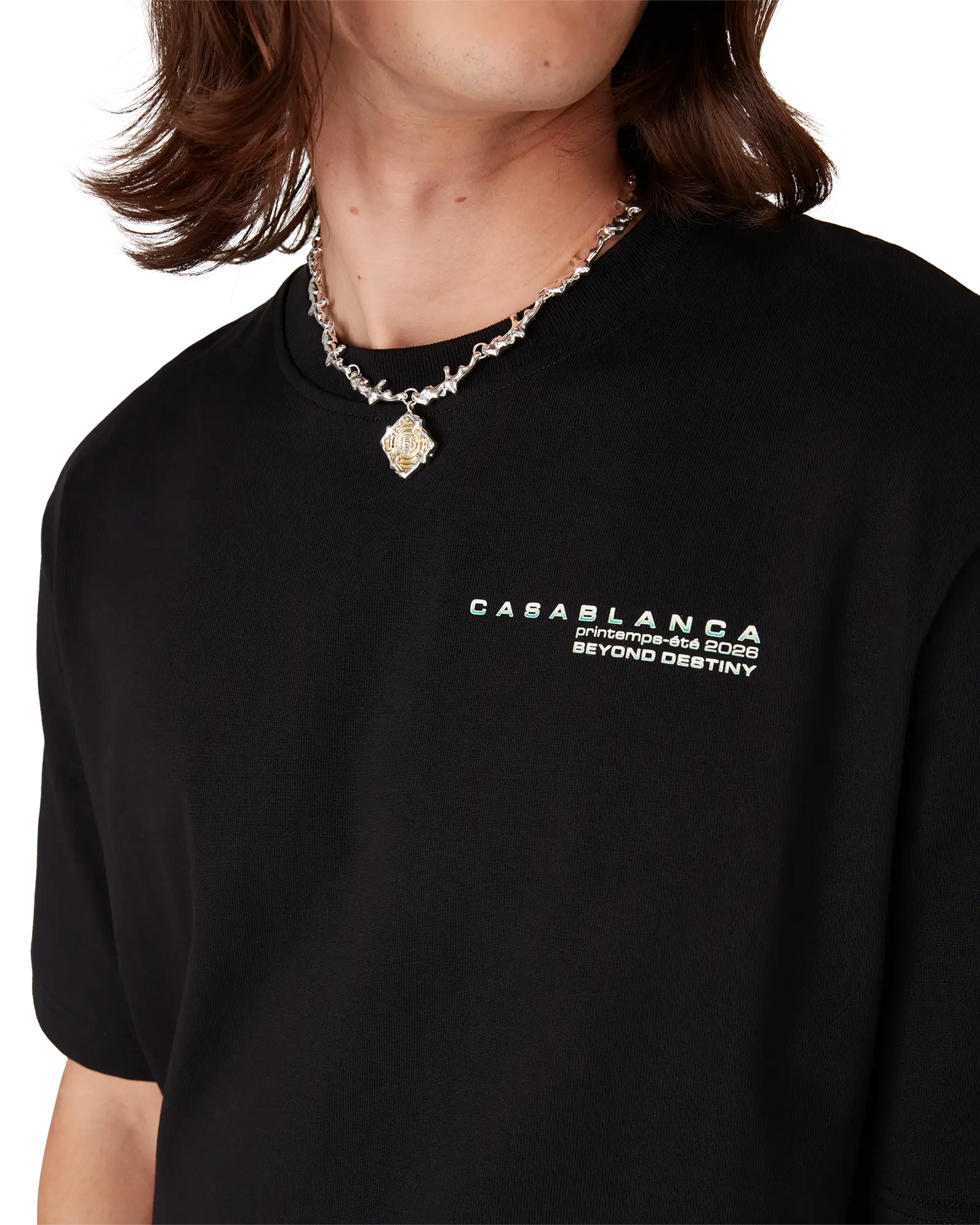 T-shirt oversize à manches courtes Glitch Orchid
