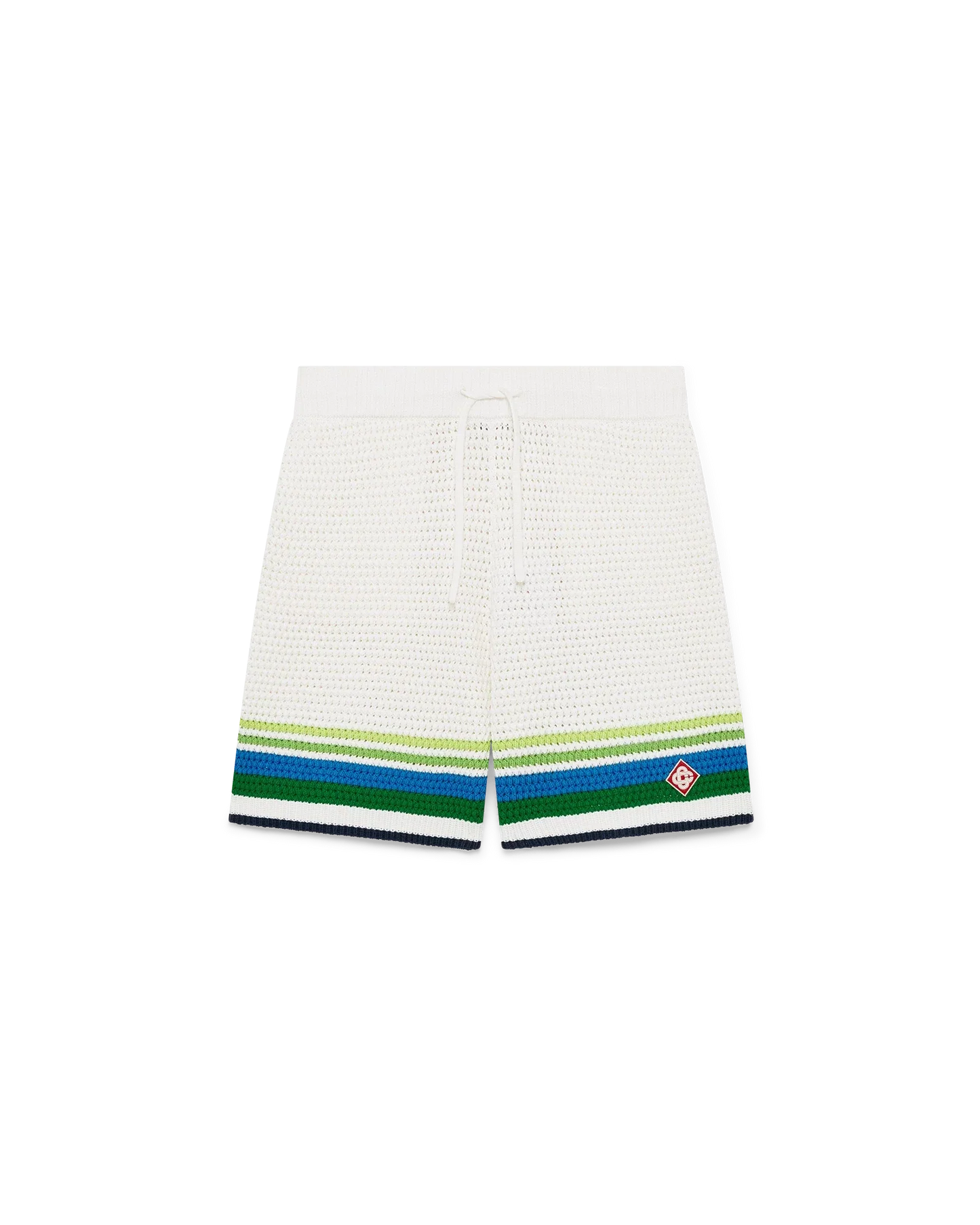 Short en maille rayé