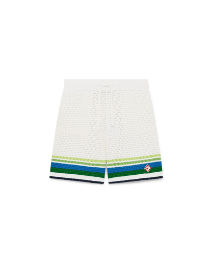 Short en maille rayé
