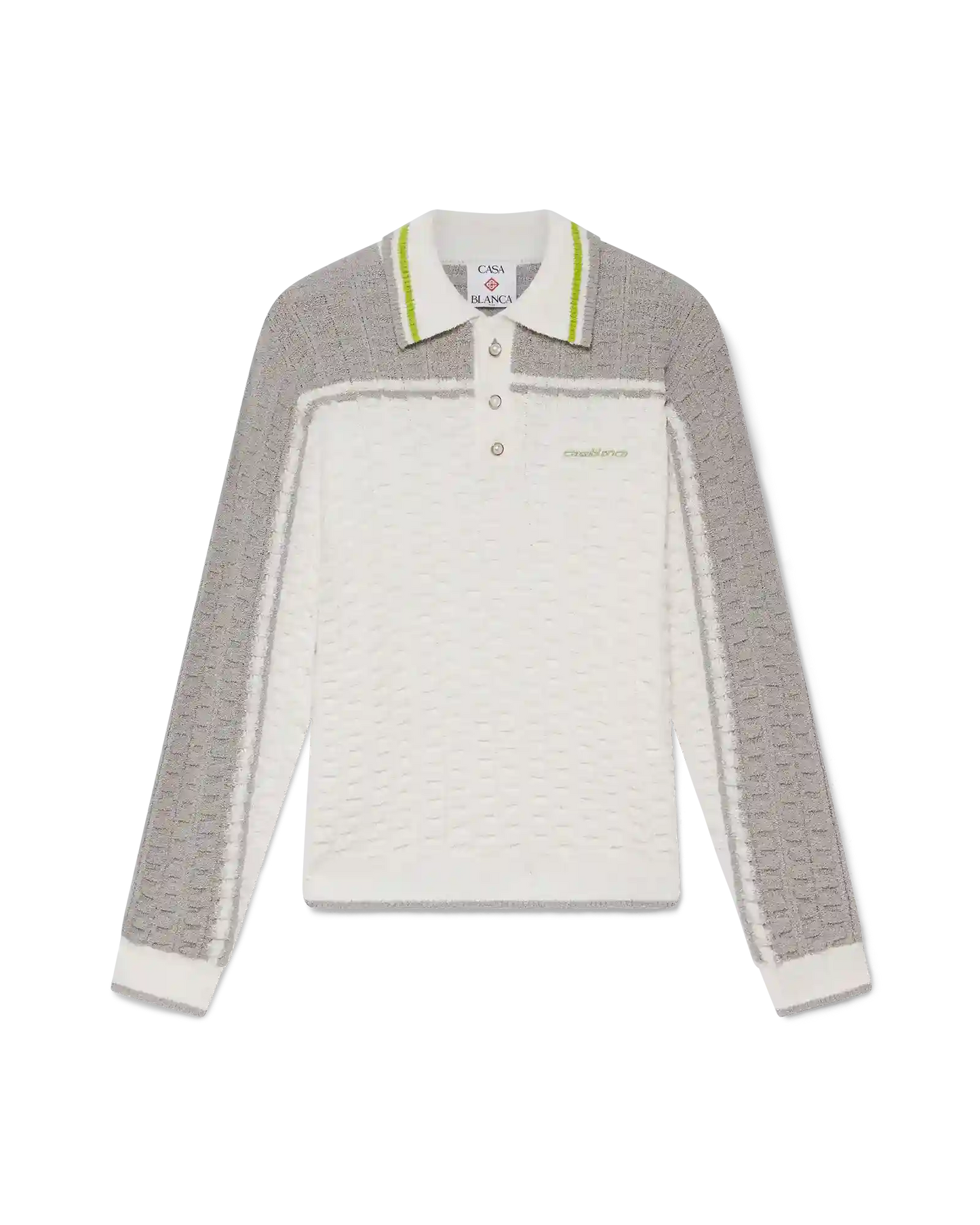Tennis Boucle Long Sleeve Polo Shirt