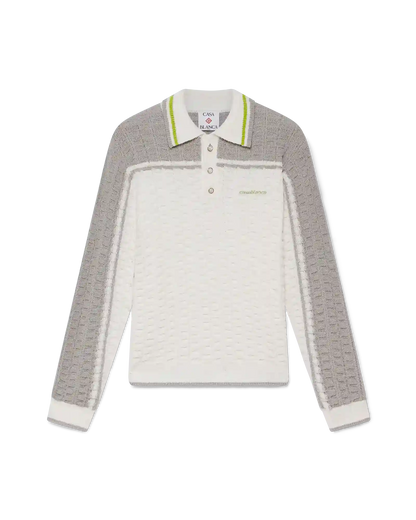 Tennis Boucle Long Sleeve Polo Shirt