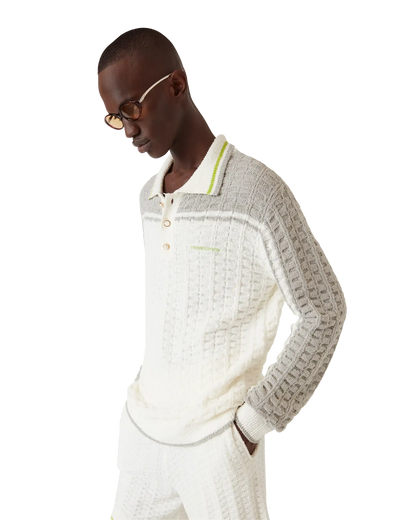 Tennis Boucle Long Sleeve Polo Shirt
