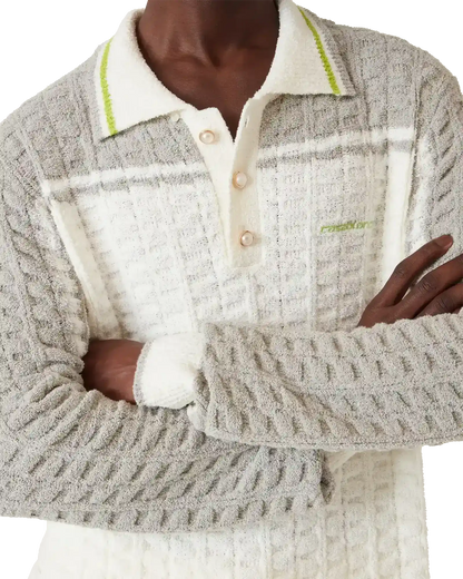 Tennis Boucle Long Sleeve Polo Shirt