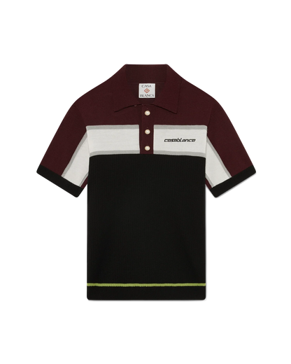 Stripe Merino Knit Polo