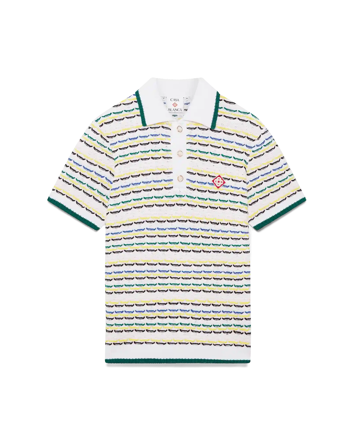 Tuck Stitch Short Sleeve Polo Shirt