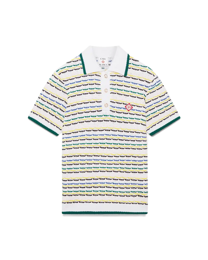 Tuck Stitch Short Sleeve Polo Shirt