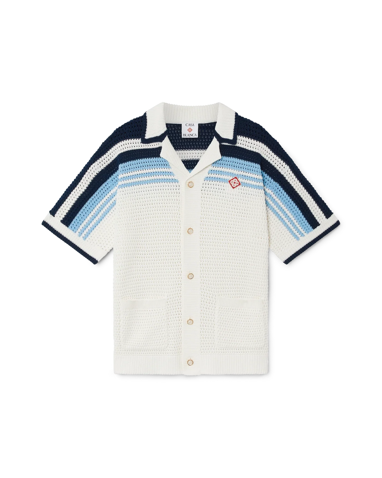Chemise à manches courtes en crochet de coton Tennis