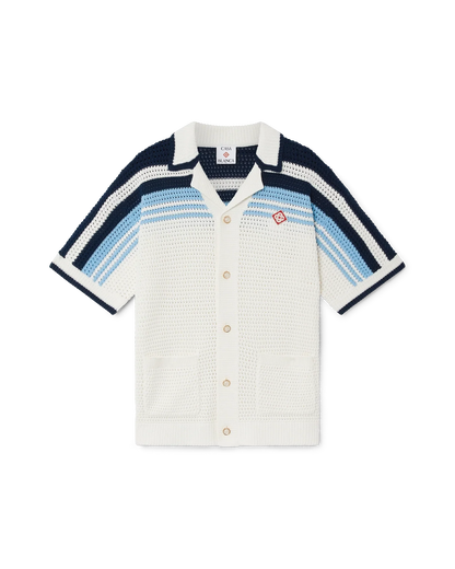 Chemise à manches courtes en crochet de coton Tennis