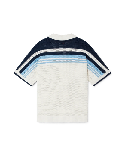 Chemise à manches courtes en crochet de coton Tennis
