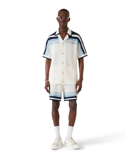 Chemise à manches courtes en crochet de coton Tennis