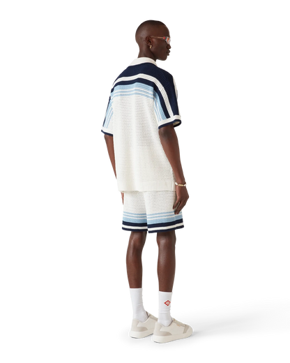 Chemise à manches courtes en crochet de coton Tennis