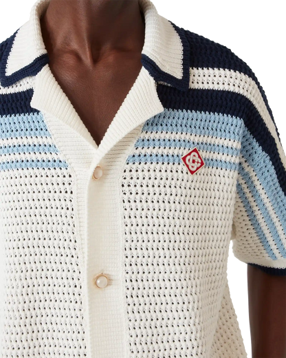 Chemise à manches courtes en crochet de coton Tennis