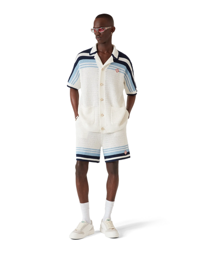 Short en coton crocheté de tennis