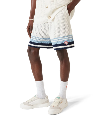 Short en coton crocheté de tennis