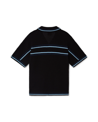 Chemise à manches courtes en crochet de coton Tennis