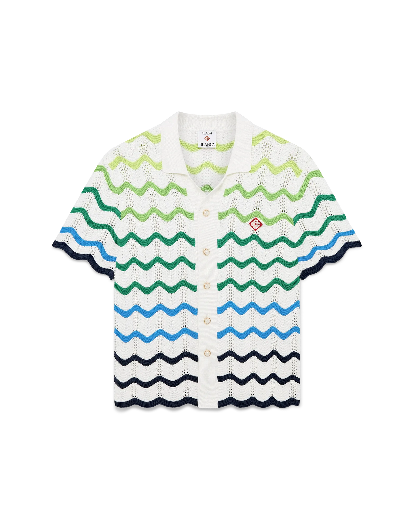 Chemise en maille à manches courtes Wave