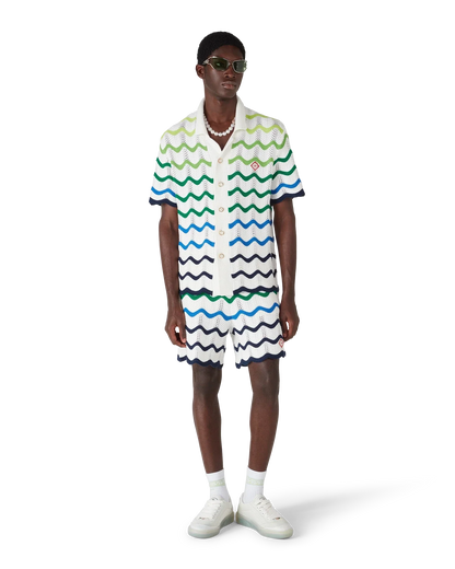 Chemise en maille à manches courtes Wave