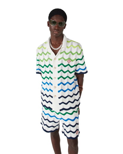 Chemise en maille à manches courtes Wave