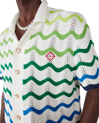 Chemise en maille à manches courtes Wave