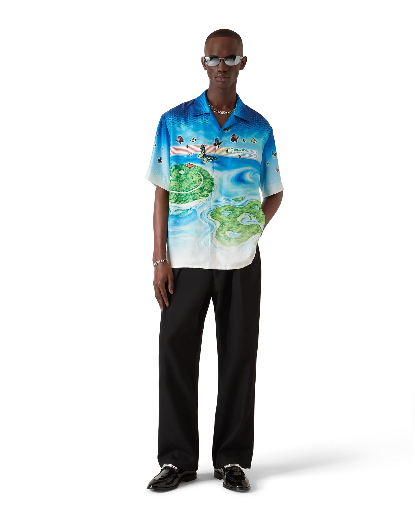 Chemise en soie à manches courtes Beyond Destiny