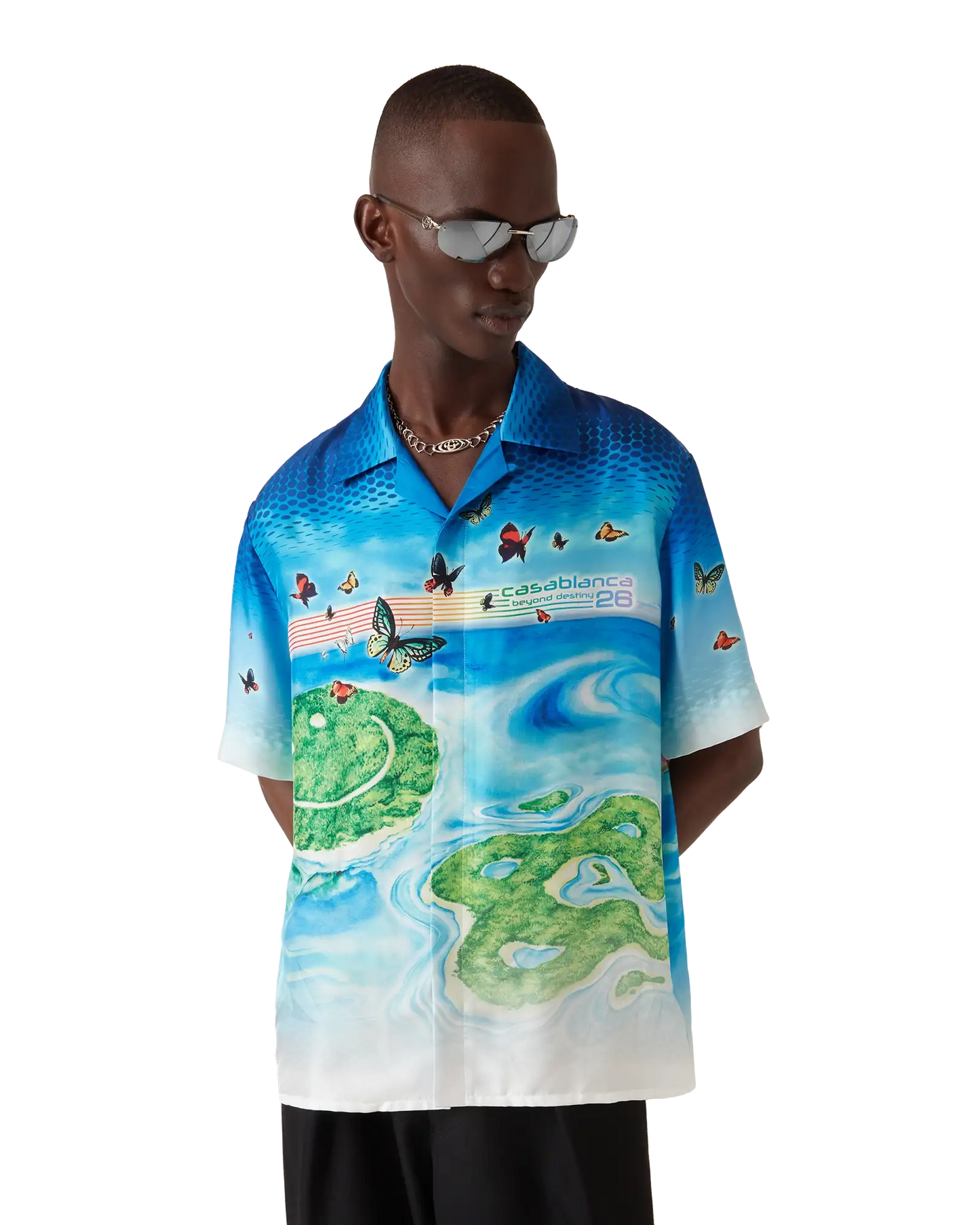 Chemise en soie à manches courtes Beyond Destiny