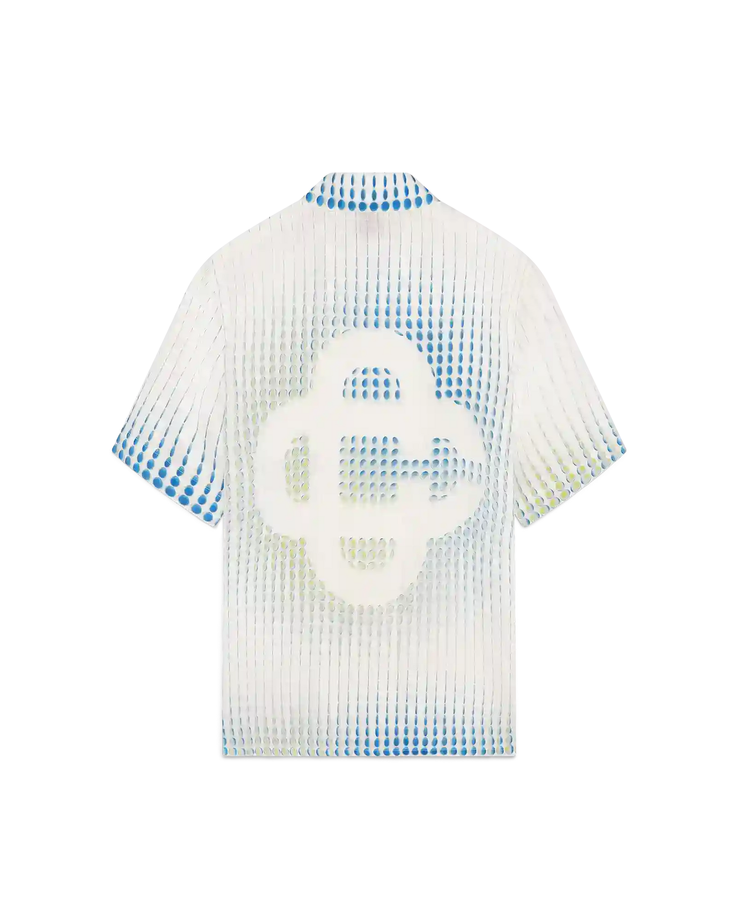 Chemise en lin à manches courtes à pois