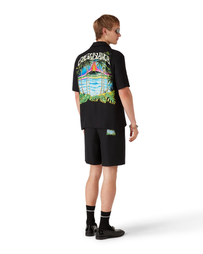 Chemise jacquard Volcano à manches courtes