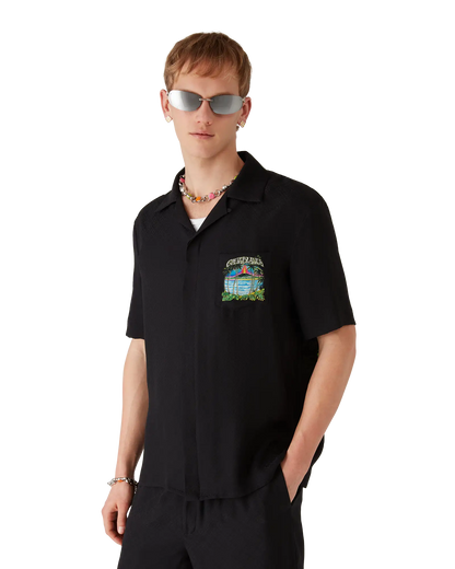 Chemise jacquard Volcano à manches courtes
