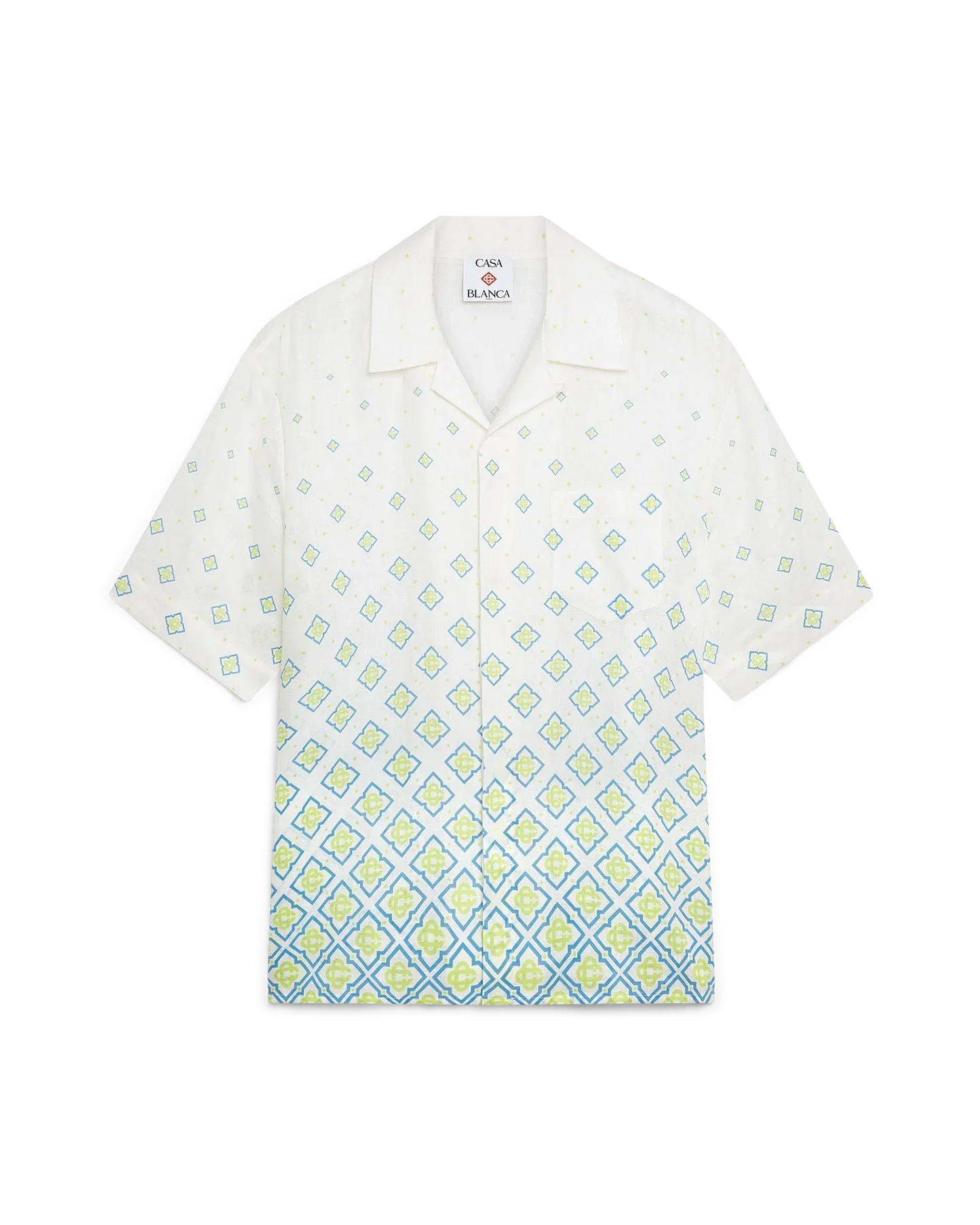 Chemise en lin à manches courtes Monogram dégradé