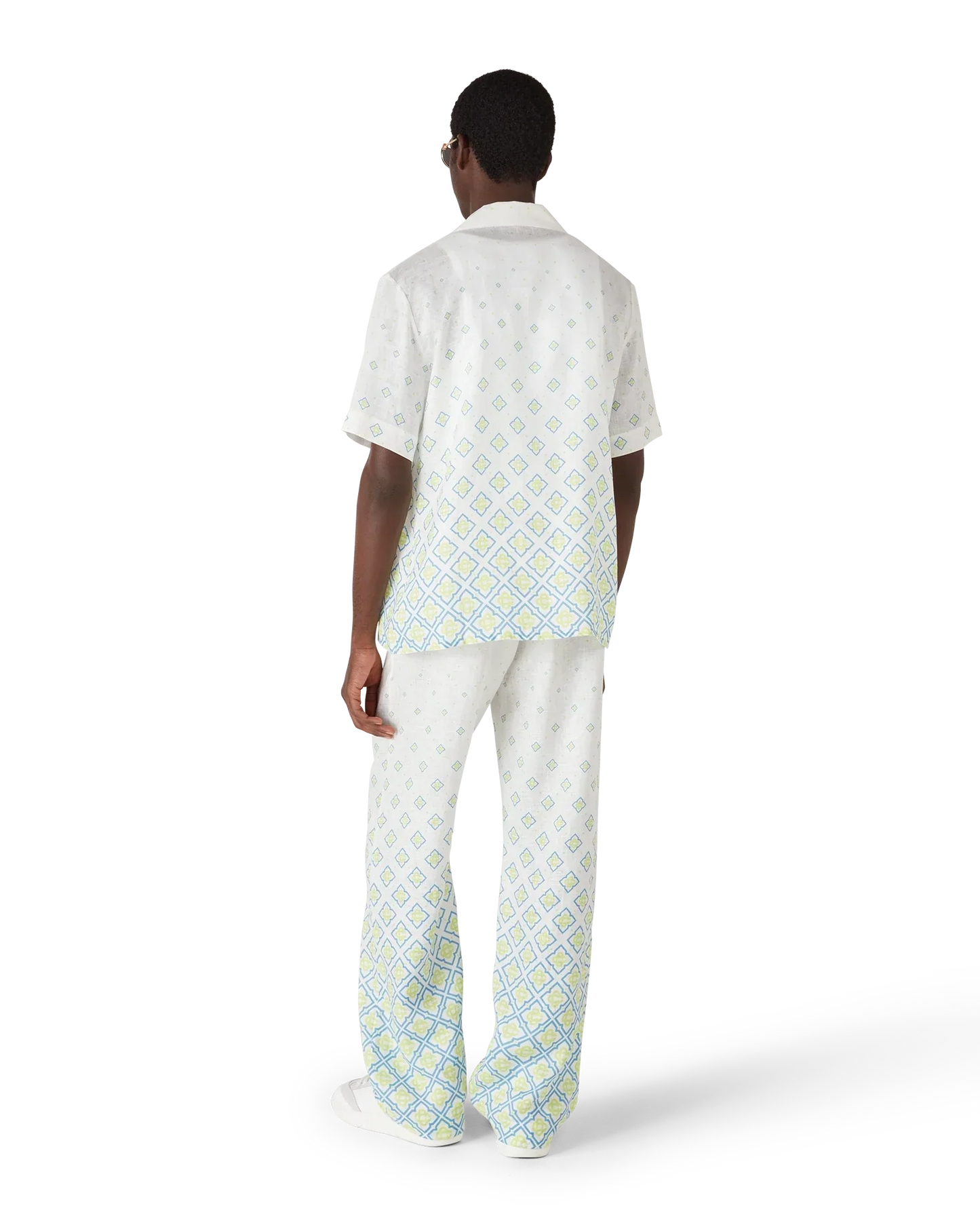 Chemise en lin à manches courtes Monogram dégradé
