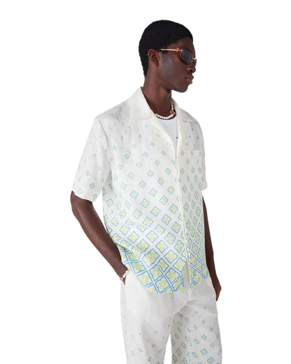 Chemise en lin à manches courtes Monogram dégradé