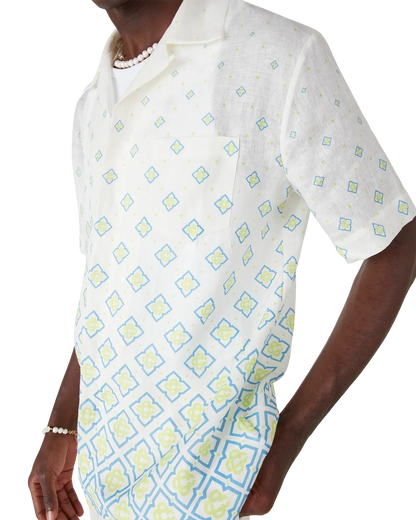 Chemise en lin à manches courtes Monogram dégradé