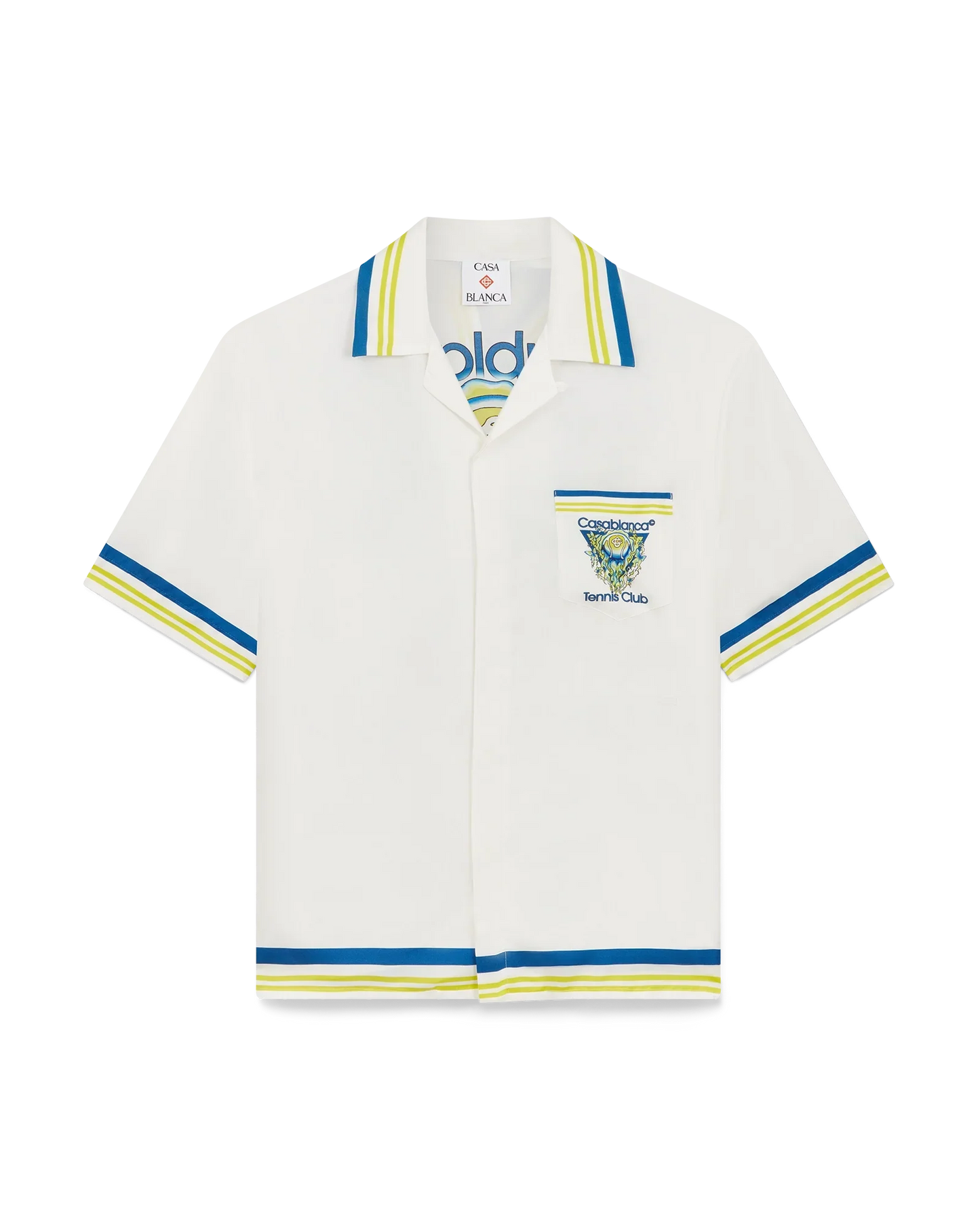 Chemise en soie à manches courtes du Tennis Club