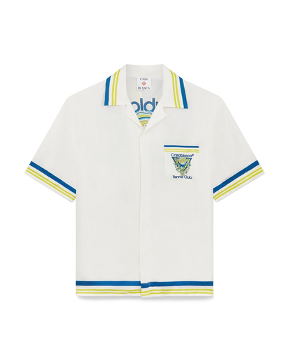 Chemise en soie à manches courtes du Tennis Club