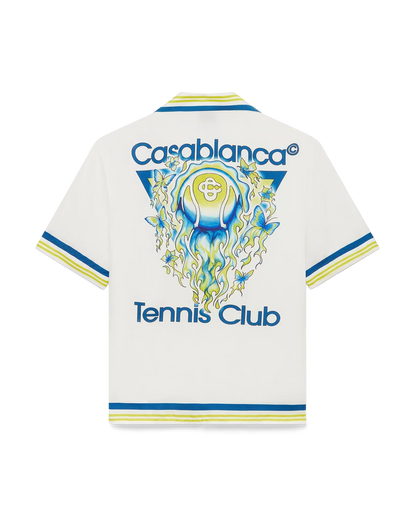 Chemise en soie à manches courtes du Tennis Club