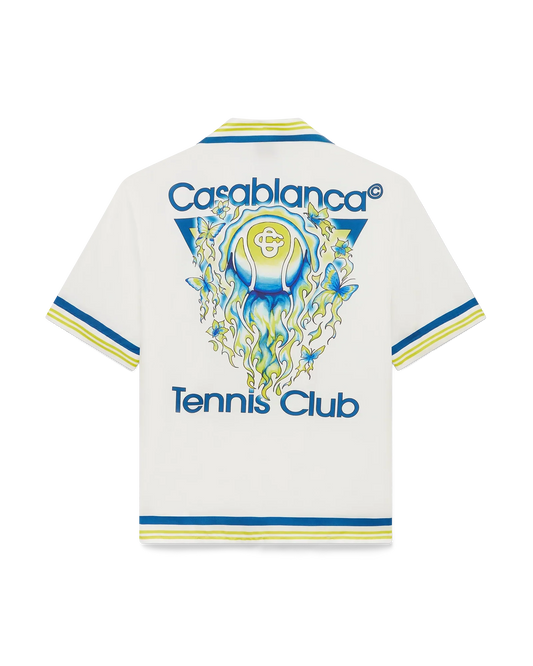 Tennis Club Short Sleeve Silk Shirt