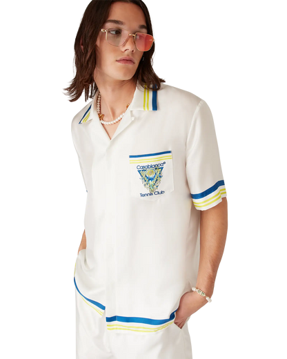 Chemise en soie à manches courtes du Tennis Club