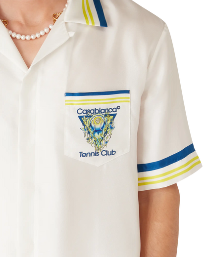Chemise en soie à manches courtes du Tennis Club