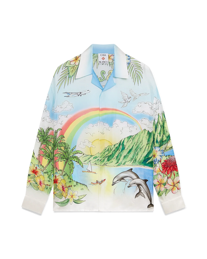 Chemise en soie à manches longues Aloha
