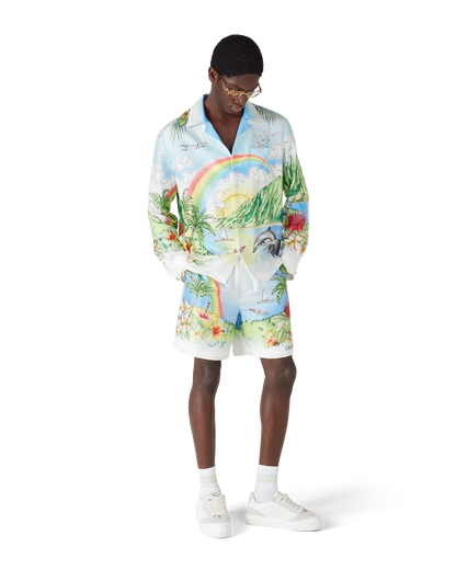 Chemise en soie à manches longues Aloha