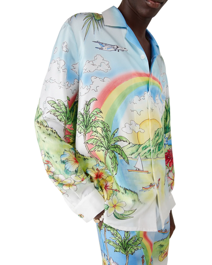 Chemise en soie à manches longues Aloha
