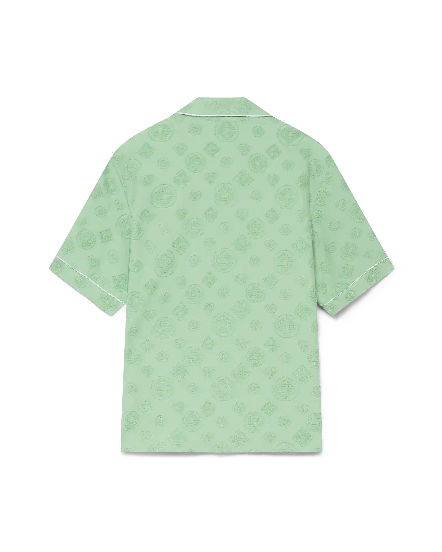 Chemise à manches courtes en tissu éponge monogrammé