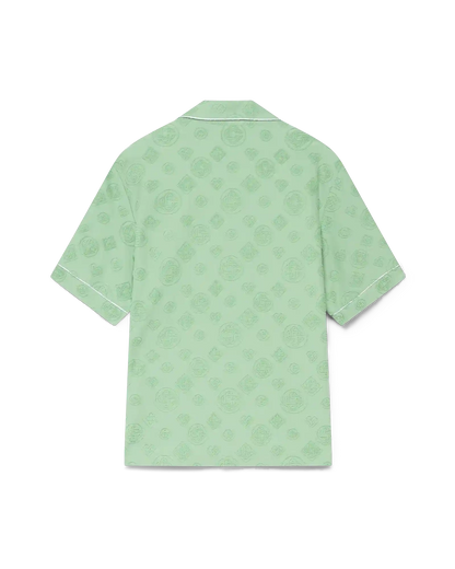 Chemise à manches courtes en tissu éponge monogrammé