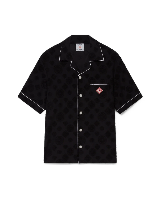 Towelling Monogram Short Sleeve Shirt
