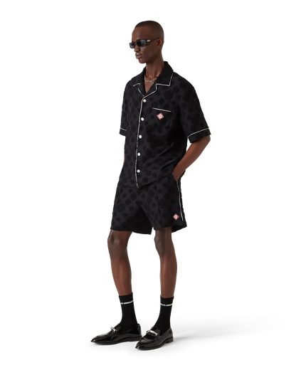 Chemise en éponge à manches courtes avec monogramme