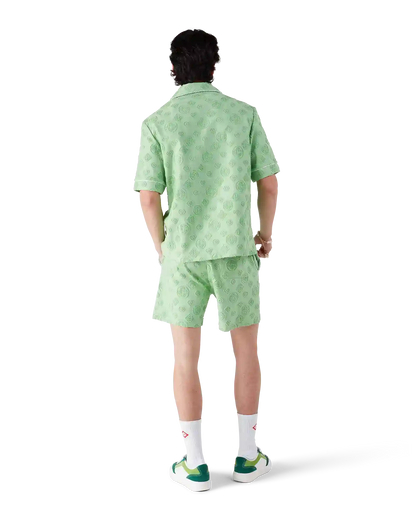 Chemise à manches courtes en tissu éponge monogrammé