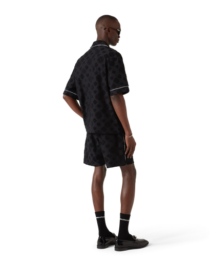 Chemise en éponge à manches courtes avec monogramme
