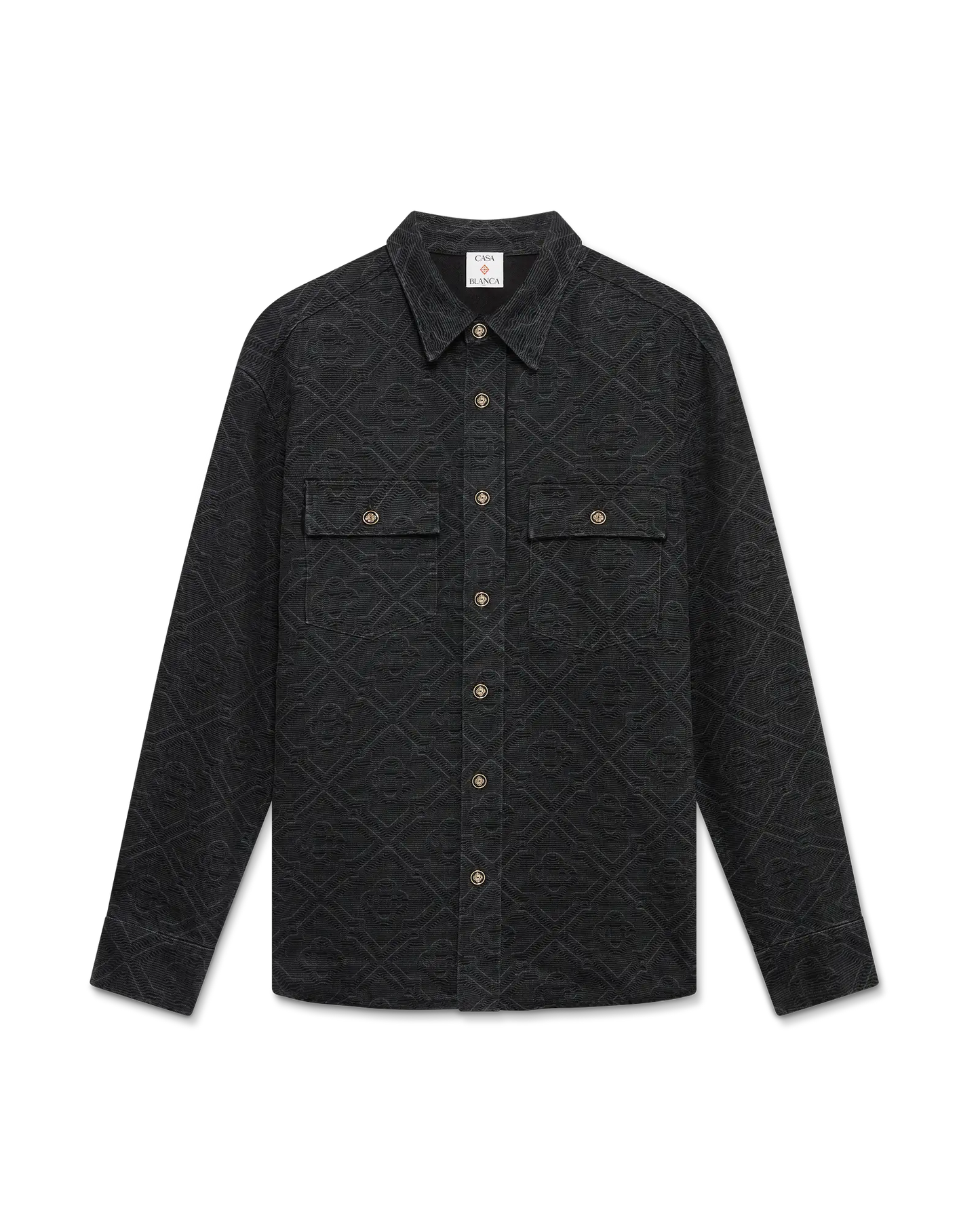 Chemise en jean noire à manches longues Black Laser