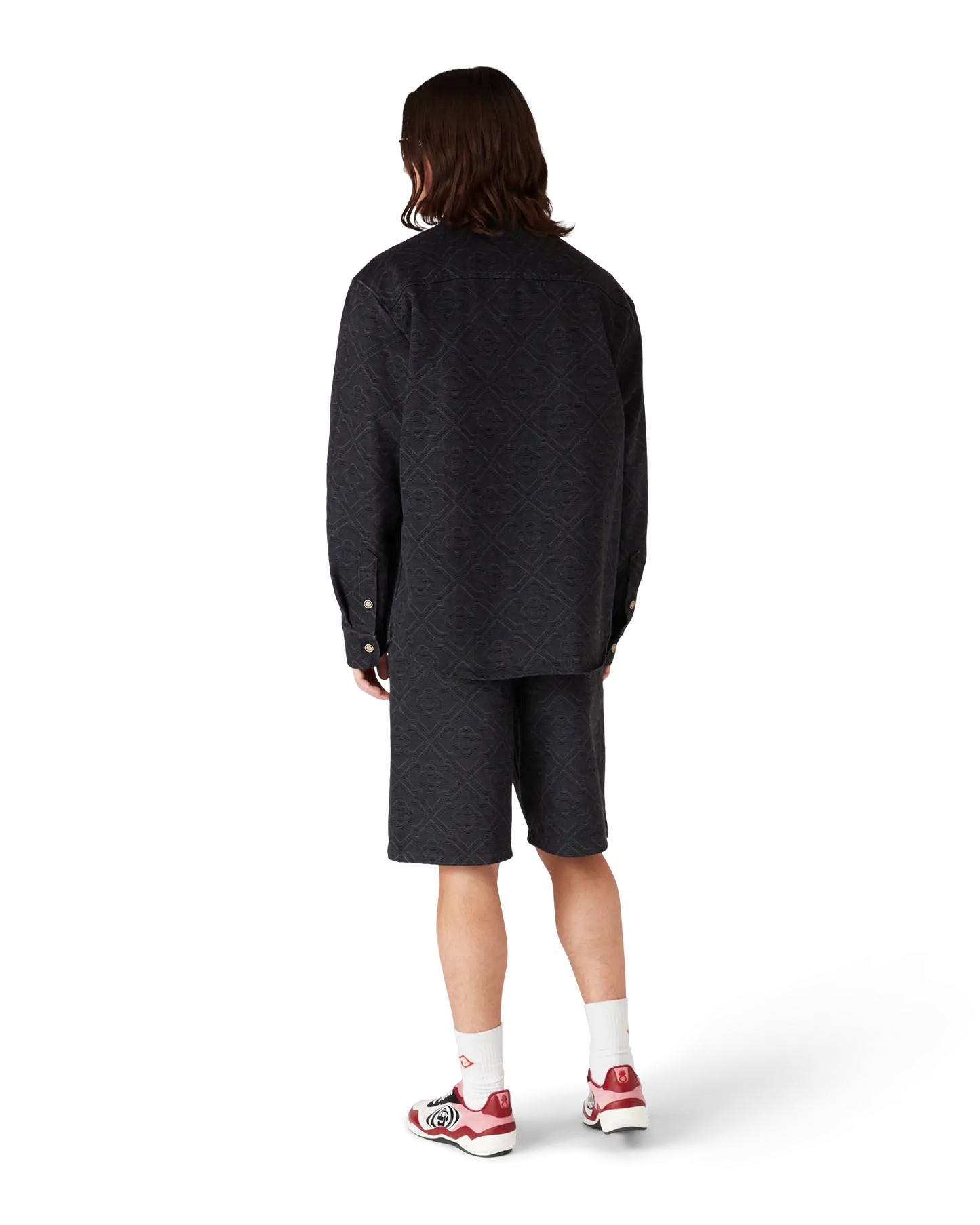 Chemise en jean noire à manches longues Black Laser
